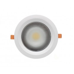 Downlight LED Redondo Blanco COB 7W, corte 90mm IP44